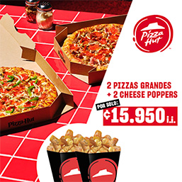 Dos Pizzas y Dos Cheese Poppers