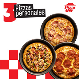 Tres Pizza Personales por 5000
